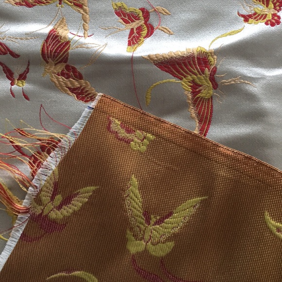 1+ yds Chinese satin fabric for QiPao butterfly 🦋 - Picture 4 of 8